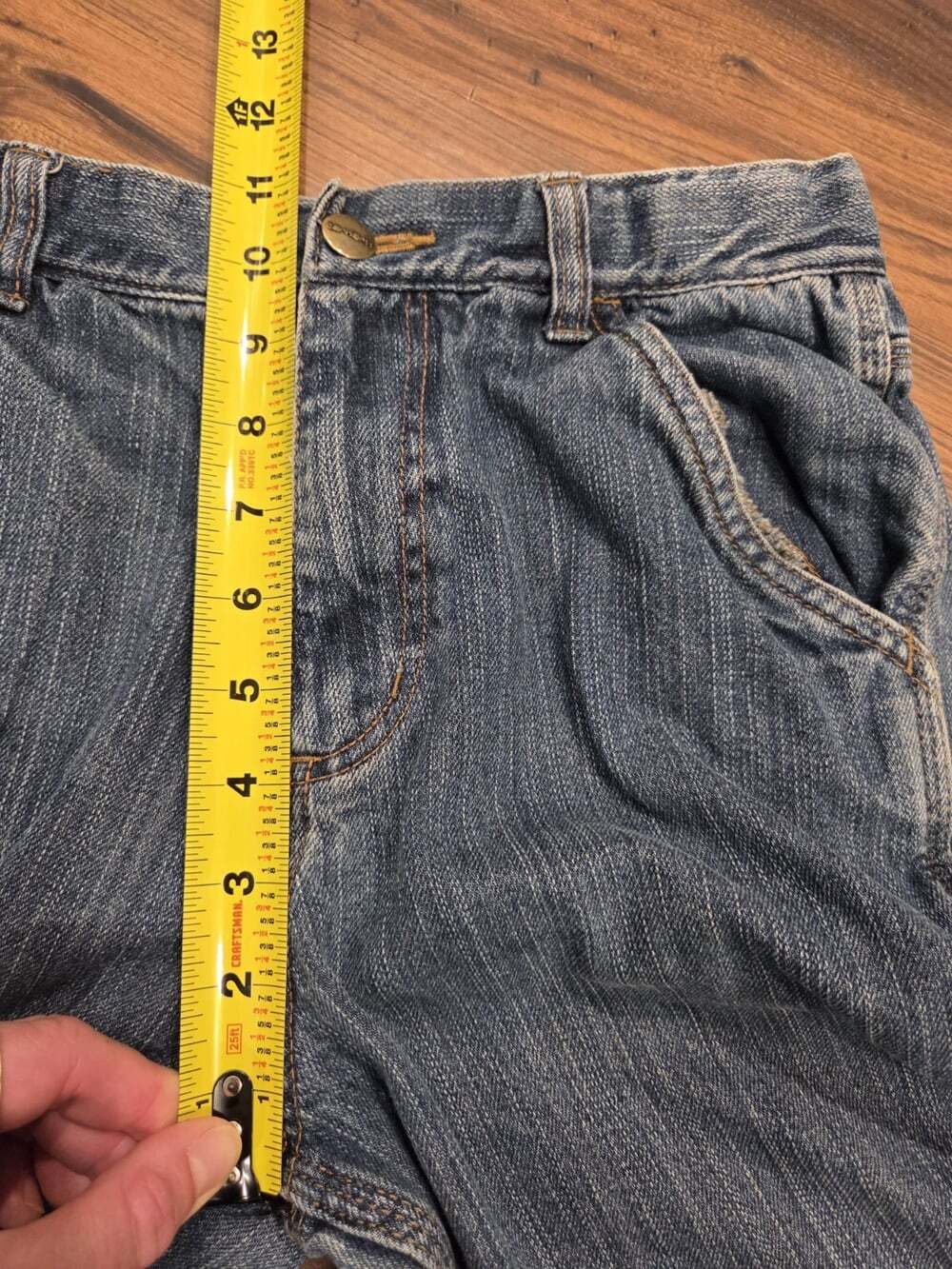 Boys Carhartt Carpenter Jeans Size 14 - Adjustable Waist, Durable Denim Workwear - Picture 11 of 12